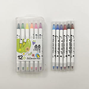 Pennarelli a punta Dot a base d'acqua pennarelli ad acquerello Art pennarelli a doppia punta per il <span class=keywords><strong>disegno</strong></span> - Product Image 5