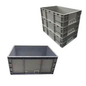 Caja de plástico estándar de la UE, caja de contenedores móvil, caja de rotación apilable/cajas
