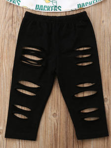 Nuevo Conjunto Premium al por Mayor para Niñas, Estilo Coreano, Leggings Rotos, Blusa y Camisa - Product Image 5