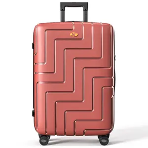 MGOB彩色登机行李箱前开放式行李箱电脑旅行手推车行李包，带4个旋转轮