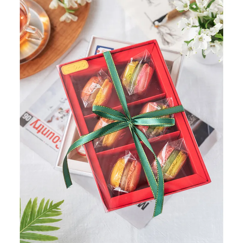 custom made macaron gift box Christmas chocolate cardboard box packaging macaron cookie candy gift box