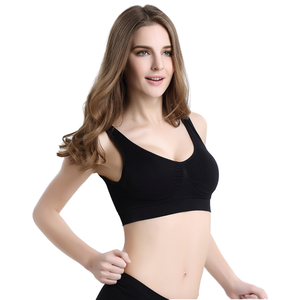 Bralette sportive senza cuciture da donna reggiseno quotidiano con imbottitura rimovibile gilet da Yoga in tinta unita - Product Image 2