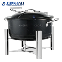 XINGPAI équipement de restauration couleur noire réchaud rond réchaud pour buffet réchaud en acier inoxydable