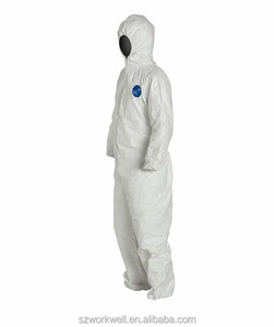 Overol Desechable Blanco WORKWELL En1073 Tyvek 400, Traje de Protección Química Tipo 5/6, Overol de Construcción Microporoso de 50 g/m² - Product Image 2