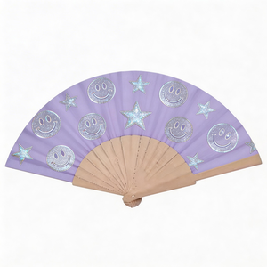 Abanico de Mano de Bambú con Logotipo Personalizado Impreso para Bodas en la Playa, Fiestas, Abanicos Plegables de Mano - Product Image 2