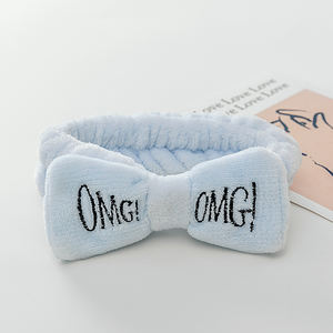 Mode Spa Bandeaux <span class=keywords><strong>Omg</strong></span> Lettres Maquillage Lavage Visage Bande De Cheveux Fille Cheveux Accessoires Femmes Élastique Arc Bandeau - Product Image 6