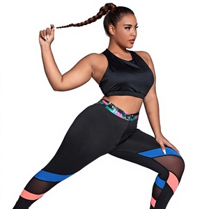 Leggings de Cintura Alta para Mujer, Tejidos, con Paneles de Malla, Largos, Deportivos, Elásticos, Transpirables, Compresivos, Ecológicos, con Protección UV - Product Image 1