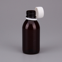 120ml PET toux vide sirop liquide médecine bouteille en plastique avec bouchon inviolable bouchon CRC