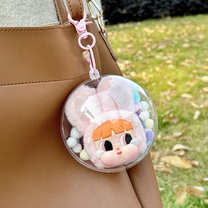 Bolas de Adorno Navideñas Transparentes de 10cm, Duraderas y a la Moda, para Llaveros, Bolsos, Cajas de PC, Organizadores DIY y Cajas Sorpresa, con Diseño de Muñeca Crybaby - Product Image 5