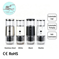 Machine à expresso électrique portable 9 bars, rechargeable par USB/C, pour café moulu et capsules, utilisation en camping-car, voiture, bureau, capacité de 3 tasses