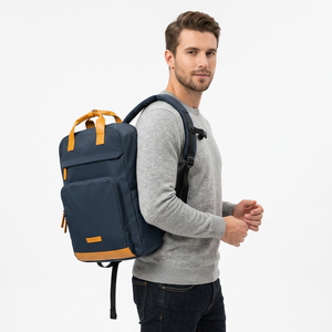 Minimalist Nylon <b>Laptop</b> <b>Backpack</b> With Water Resistance 20-39L Shoulder Straps Soft Handle Zipper Closure Male Style - Product Image 1