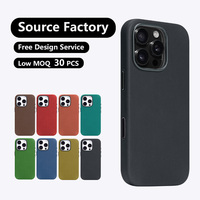 Étui de téléphone portable en cuir véritable personnalisé en usine pour iPhone 15 16 Pro Max Plus 17 Pro avec logo personnalisé