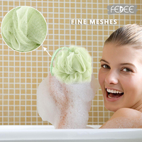 Éponge de bain en maille 40g très vendue, boule de douche exfoliante, accessoire de nettoyage, éponges de bain pour femmes et hommes