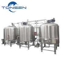 Équipement de brasserie artisanale de haute qualité à chauffage vapeur, trois cuves, 15 bbl