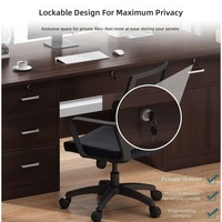 Bureau Minimaliste Moderne avec un seul poste informatique pour employé, idéal pour chambre et maison, avec tiroirs verrouillables et surface en panneau artificiel
