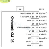 XINMO Arcade Controller XM-10 XM-08 MAME JAMMA Board Zero Delay USB Encoder pour PC Coin Pusher Games Factory Price English