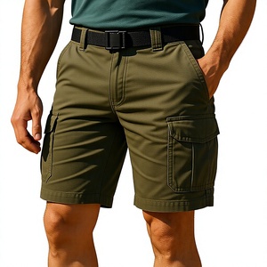 Pantalones Cortos Cargo a Cuadros Casuales de Talla Grande para Hombre, Diseño Personalizado, Transpirables, de Secado Rápido, Antiarrugas, Ecológicos, 100% Algodón Twill - Product Image 2