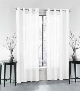 Custom <strong>Cheap</strong> White Terylene Sheer <strong>Net</strong> Voile <strong>Curtain</strong> 54*84'' 2Panels for Living Room Window Elegant Voile Sheer Panel <strong>Curtains</strong> - Product Image 2