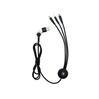 3 1 Connecteur de cordon de chargeur rapide Câble de charge multi-USB Adaptateur de port double téléphone/type C/micro USB Nylon pour imprimante-LP-25034