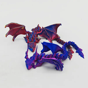 Dragon <span class=keywords><strong>volant</strong></span> <span class=keywords><strong>grand</strong></span> format imprimé en 3D, ornements à ailes mobiles, design dégradé multicolore, <span class=keywords><strong>dinosaure</strong></span> animal créatif en mouvement - Product Image 4