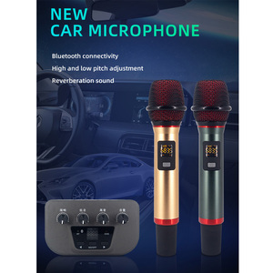 2024 Mới Không Dây Xe FM Microphone Karaoke Xách Tay <span class=keywords><strong>Card</strong></span> Âm Thanh Microphone Mic Cho Xe Bên Nhà Android iPhone PC Điện Thoại thông minh - Product Image 4