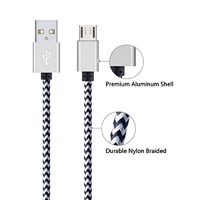 Câble de charge rapide Micro USB tressé à motif serpent 1/2/3m pour téléphones mobiles Android