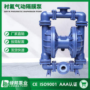 Bomba Neumática de Diafragma QBY/QBK-40CF, Bomba Rotativa de Fluoruro con Revestimiento Químico y de Acero, Tipo Sumidero - Product Image 2