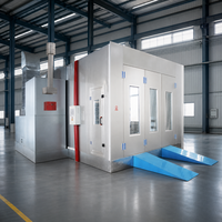 Cabines de peinture automobiles au gaz naturel 24 kW robustes à prix de gros 80 ° Cabine de peinture au four certifiée CE avec éclairage supérieur et latéral