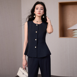 <span class=keywords><strong>Gilet</strong></span> blanc de haute qualité, <span class=keywords><strong>gilet</strong></span> féminin, style royal, sœur aînée, tempérament de déesse, fan, nouveau modèle sans manches 2026. - Product Image 5