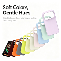 Coque magnétique en silicone liquide TENOVA pour iPhone 17 16 Pro Max, pare-chocs en TPU haute élasticité, contour de caméra surélevé, 4 coins, OEM