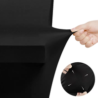 Nappe de table en polyester imprimée avec logo pour salon professionnel, 1,2 m, 1,8 m, 2,4 m, housse de table extensible personnalisée pour exposition, vente en gros