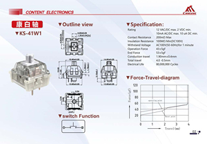Ktt Kang Trắng nội dung chuyển đổi Bàn Phím Cơ khí 3 pins chuyển mạch tuyến tính nội dung RGB - Product Image 3