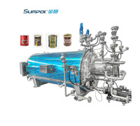 Nouvel autoclave à pulvérisation d'eau automatique certifié en acier inoxydable 304 pour la transformation industrielle des aliments, sauce à l'ail, mayonnaise
