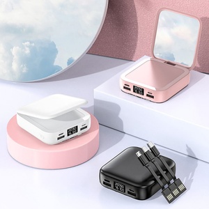 พาวเวอร์แบงค์พกพาขนาด 10000mAh พร้อมไฟ LED ความสว่างสูง รูปทรงสี่เหลี่ยม ชาร์จเร็ว 2.1A ช่อง USB คู่ สำหรับใช้งานกลางแจ้ง ช่องเสียบ Micro USB - Product Image 3