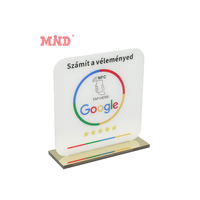 Support de revue Google NTAG 213 NTAG 215 NTAG 216 NFC programmable en acrylique étanche personnalisé avec code QR