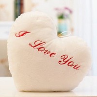 2025 Hari Valentine aku mencintaimu bentuk hati bantal bercahaya kreatif bersinar cinta mainan mewah Led hati boneka hadiah bantal