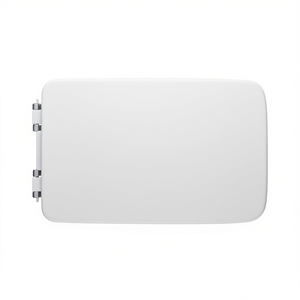 Asiento de Inodoro Alargado de 50.5 cm de Largo y 37.5 cm de Ancho, Plástico Blanco, Diseño Minimalista, para Baño - Product Image 3