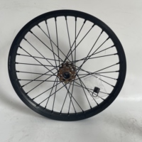 Jeu de roues à rayons droits avec jantes noires et écrous noirs pour Surron Light Bee tout-terrain, avant 19 1.4, arrière 16 2.15, sans pneus