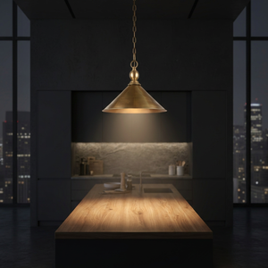 Elegant Brass Antique 30cm Shade Pendant <b>Light</b> Modern Hanging <b>LED</b> Dimmable High CRI 80 Custom Color Easy Installation Dining - Product Image 4