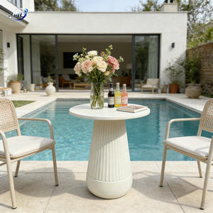 Mesa de Centro de Concreto GRC Gris, Muebles de Interior y Exterior para Sala de Estar, Mesa Auxiliar Moderna, Duradera y de Lujo - Product Image 2