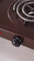 Cuisinière portable domestique 2000W à double foyer (électrique et gaz) avec contrôle de température, allumage électronique et fusible thermique