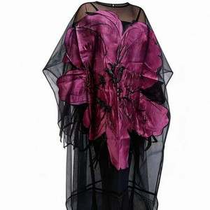 <span class=keywords><strong>Tunica</strong></span> Elegante da <span class=keywords><strong>Donna</strong></span> Africana, Europea e Americana <span class=keywords><strong>Taglie</strong></span> <span class=keywords><strong>Forti</strong></span>, in Organza con Motivo Geometrico e Orlo a Balze, per il Commercio Transfrontaliero in Africa - Product Image 5