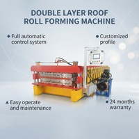 Machine de formage à froid de tôles de toiture double couche sur mesure pour usine, machine de sertissage de panneaux de toiture double couche, équipement de traitement