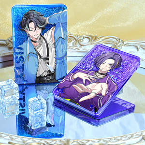 Porte-clés <span class=keywords><strong>Mahjong</strong></span> <span class=keywords><strong>en</strong></span> acrylique personnalisé avec sable mouvant, design liquide et fonction de clip - Anime/Objet de collection - Product Image 3