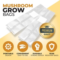 Sacs de culture de champignons extra épais 13x4x4 avec filtre de 0,2 m pour mycélium de seigle et substrat, pour le shopping ou les cadeaux