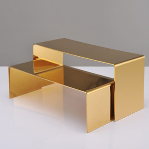 工厂定制徽标 SUNDO 三层不锈钢鞋架 玫瑰金包袋展示架 可拆卸鞋袋 - Product Image 3
