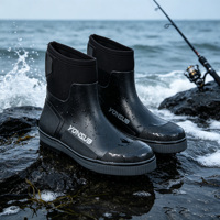 Bottes de pêche en acier à pointes pour la pêche sur roche, imperméables, chaudes, antidérapantes, en néoprène, chaussures de pêche hivernales, logo personnalisé en usine