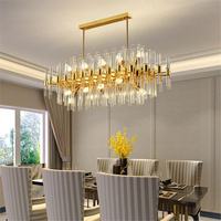 Lustre en cristal minimaliste italien de luxe moderne pour la maison et le restaurant pour l'approvisionnement transfrontalier d'Amazon et l'éclairage d'hôtel