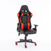 Chaise de bureau à dossier haut pour adultes avec siège en mousse moulée et accoudoirs 2D réglables, chaise de jeu ergonomique en cuir