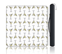 Tapis de Mahjong Américain Imprimé Symétrique Élégant, Housse de Table Carrée Pliable, Imperméable, Antidérapante et Silencieuse pour Jeux de Table Multiples